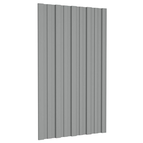 vidaXL Panel dachowy 12 pcs Szary 80 x 45 cm Stal galwanizowana
