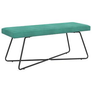 vidaXL ławka Turkusowy 110 x 40 x 45 cm Welur