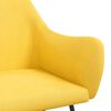vidaXL Fotel bujany, musztardowy, tapicerowany tkaniną