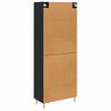 vidaXL Highboard z szufladą 2 pcs Czarny Dąb Materiał drewnopochodny