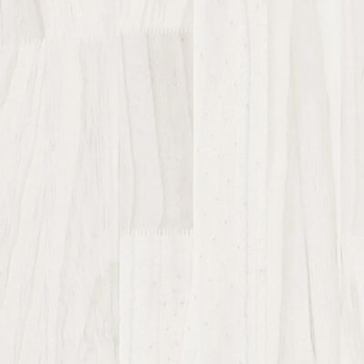 vidaXL Donica ogrodowa, biała, 31x31x70 cm, lite drewno sosnowe