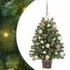 vidaXL Sztuczna choinka z 150 diodami LED Zielony 75 cm PE i PVC