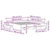 vidaXL Ramka ł&oacute;żka Stare drewno 180 x 200 cm Materiał drewnopochodny