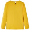 Koszulka dziecięca z długimi rękawami, ciemna ochra, 140