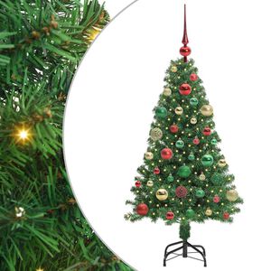 vidaXL Sztuczna choinka z podstawą Zielony 120 cm PVC i Stal i Plastik