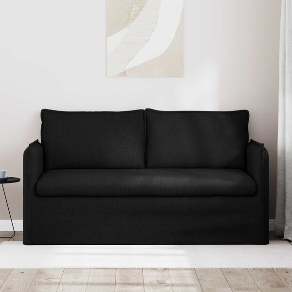 vidaXL Sofa 140cm Czarny Metal