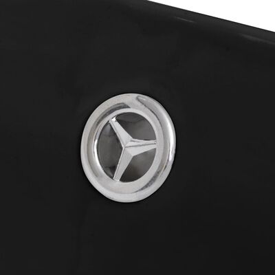 vidaXL Luksusowa owalna umywalka z otworem przelewowym, czarna