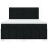 vidaXL Ł&oacute;żko kontynentalne z materacem, czarne, tkanina 180x200 cm