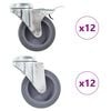 vidaXL 24 k&oacute;łka skrętne z otworem na śrubę, 75 mm