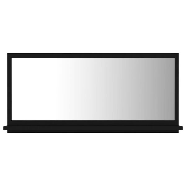 vidaXL Lustro łazienkowe, czarne 80x10,5x37 cm materiał drewnopochodny