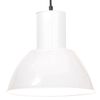 vidaXL Lampa wisząca, 25 W, biała, okrągła, 28,5 cm, E27