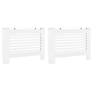 vidaXL Osłony na kaloryfer, 2 szt., białe, 112x19x81,5 cm, MDF