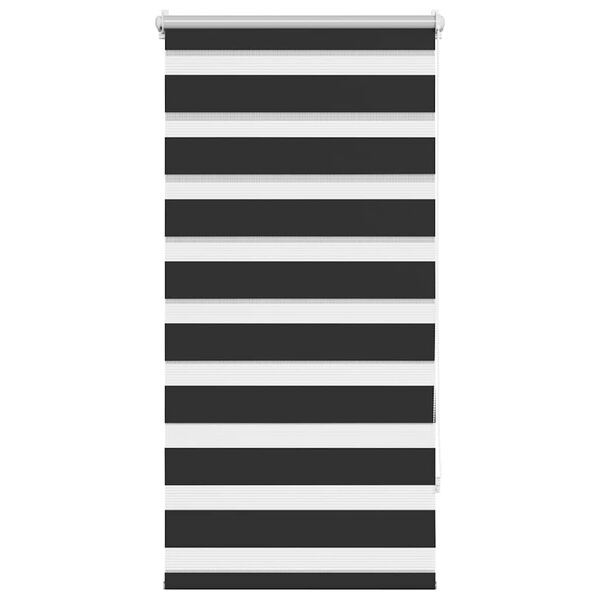 vidaXL Roleta Zebra 80,9x150 cm Szerokość materiału 76,7 cm czarna