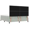 vidaXL Ł&oacute;żko sprężynowe z materacem Jasnoszary 180 x 200 cm Aksamit