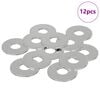vidaXL Podkładki 12 pcs Srebrny 12 x 12 x 1,2 cm Żelazo