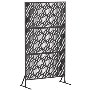 vidaXL Ekran prywatności 100 x 50 x 180 cm Stal Czarny