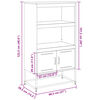 vidaXL Szafka, biała, 68,5x38,5x123,5 cm, stal
