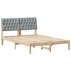 vidaXL Ramka łóżka Jasnoszary 140 x 190 cm Lite drewno sosnowe