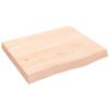 vidaXL Blat do łazienki, 60x50x(2-6) cm, surowe, lite drewno