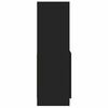vidaXL Wysoka szafka, czarna, 92x33x100 cm, materiał drewnopochodny