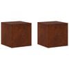 vidaXL Stojak na rośliny 2 pcs Rdzawy 40 x 40 x 40 cm Stal kortenowska