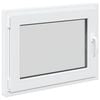 vidaXL Okno piwniczne RISOR 80 x 70 cm PVC i szkło Biały