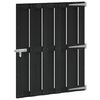 vidaXL Brama ogrodowa 100 x 112 cm WPC i aluminium Czarny