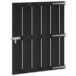 vidaXL Brama ogrodowa 100 x 112 cm WPC i aluminium Czarny