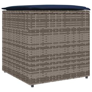 vidaXL Pudełko na poduszki Szary 50 x 50 x 50 cm polirattan