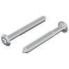 vidaXL Śruba 2 pcs Srebrny M6 x 50 mm Stal