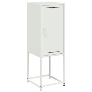 vidaXL Szafka, biała, 36x39x107 cm, stal