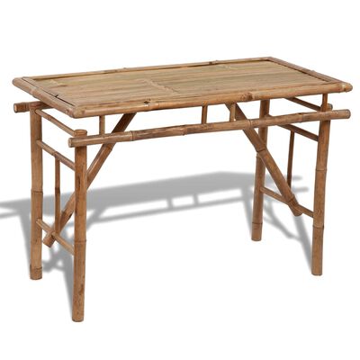 vidaXL Składany stół ogrodowy, 120x50x77 cm, bambusowy
