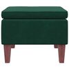 vidaXL Podn&oacute;żek z drewnianymi n&oacute;żkami, ciemnozielony, obity aksamitem