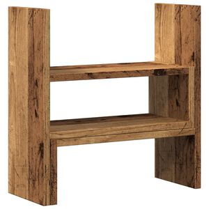 vidaXL Organizer na biurko, regulowany, stare drewno, 40x17x41 cm