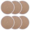 vidaXL Podkładki Jutowe 6 pcs Naturalne i białe &Oslash; 30 cm