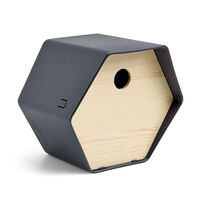 Capi Budka dla ptaków Hive 1, 19x23x20 cm, okrągły otwór, antracytowa