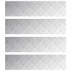 vidaXL Stopień 4 szt. 100 x 25 cm Srebrny Aluminium Prostokątny