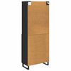 vidaXL Highboard Czarny Dąb 69,5 x 34 x 180 cm Materiał drewnopochodny