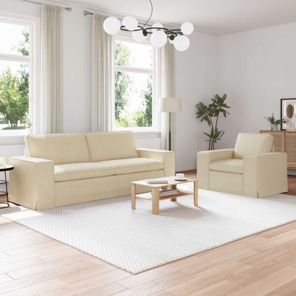 vidaXL Sofa 2 pcs Kremowy