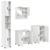 vidaXL Zestaw mebli łazienkowych z drzwiami 4 pcs Wysoki połysk biały
