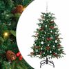 vidaXL Sztuczna choinka z podstawą Zielony 150 cm PVC, Metal i Plastik