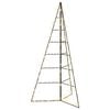 vidaXL Metalowa choinka z LED KUOPIO 140 cm Ciepła biel Stal Czarny