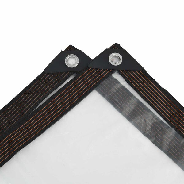 vidaXL Plandeka z oczkami przezroczysty 3 x 3 m Polietylen