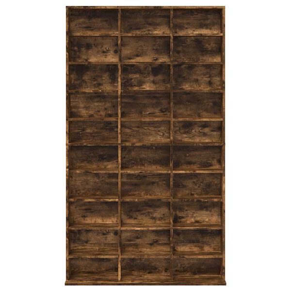 vidaXL Szafka na płyty CD, przydymiony dąb, 102x23x177,5 cm