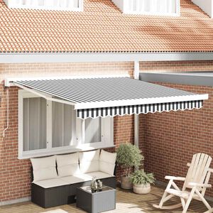 vidaXL Zwijana markiza, antracytowo-biała, 3x2,5m, tkanina i aluminium