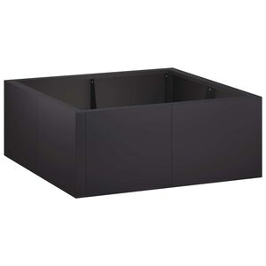vidaXL Mur oporowy 4 szt. 100 x 100 x 30 cm Stal Czarny
