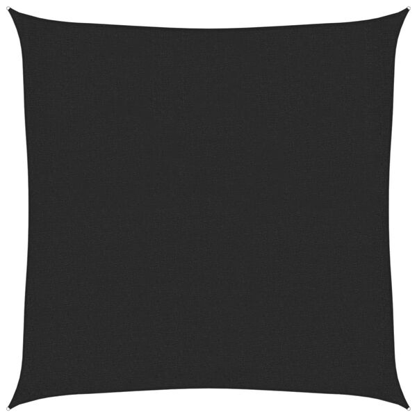 vidaXL Żagiel przeciwsłoneczny, 160 g/m&sup2;, czarny, 3,6x3,6 m, HDPE