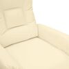 vidaXL Elektryczny fotel masujący, kremowy, sztuczna skóra