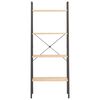vidaXL Regał drabina z 4 p&oacute;łkami, jasnobrązowo-czarny, 56x35x140 cm