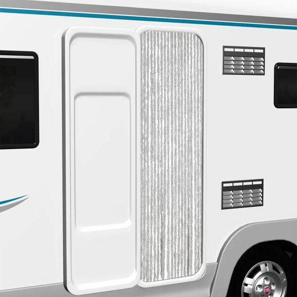 vidaXL Zasłona przeciwko owadom, szara, 56x185 cm, szenil